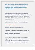 ORACLE FCCS CERTIFICATION EXAM 2024&sol;2025 NEWEST&excl;&excl; ACTUAL COMPLETE 400 REAL EXAM QUESTIONS WITH CORRECT DETAILED ANSWERS &lpar;VERIFIED ANSWERS&rpar;  ALREADY GRADED A&plus;