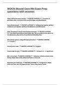 WOCN Wound Care RN Exam Prep questions with answers