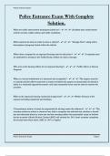 Police Entrance Exam With Complete  Solution&period;