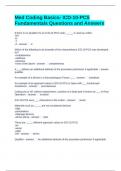 Med Coding Basics- ICD-10-PCS Fundamentals Questions and Answers