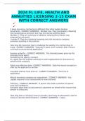 2024 FL LIFE&comma; HEALTH AND ANNUITIES LICENSING 2-15 EXAM WITH CORRECT ANSWERS