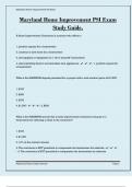 Maryland Home Improvement PSI Exam Study Guide&period;