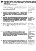 MATERNITY EVOLVE EXAM 2024-2025 &sol;EVOLVE MATERNITY EXAM ACTUAL EXAM 150 QUESTIONS AND CORRECT DETAILED ANSWERS WITH  ARTIONALES