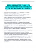 2024 SIMULATOR FL-LH - FL HEALTH AND LIFE AND ANNUITY EXAM WITH CORRECT ANSWERS