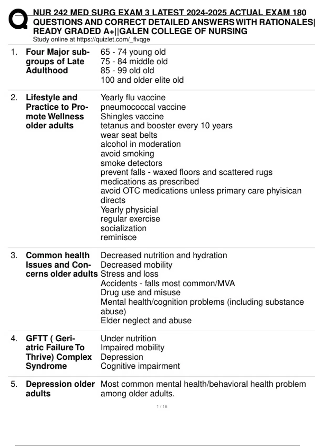 NUR 242 MED SURG EXAM 3 LATEST ACTUAL EXAM 180 QUESTIONS AND CORRECT ...