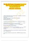 Rio Bio 202 Exam 3 Complete Questions  with Correct Detailed Answers &vert;&vert;  Already Graded A&plus;  <RECENT VERSION> 