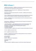 PCC 4 Exam 1  Questions And Answers Already Graded A&plus;