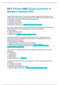 PCC 4 Final UNMC Exam Questions & Answers Updated 2025