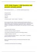 LSTD 2106 Chapter 1 HW Question and answers already passed