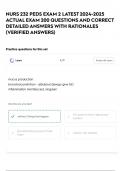 NURS 232 PEDS EXAM 2 LATEST 2024-2025 ACTUAL EXAM 200 QUESTIONS AND CORRECT DETAILED ANSWERS WITH RATIONALES &lpar;VERIFIED ANSWERS&rpar;