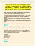 HESI PHARMACOLOGY BSN 315 EXAM 2025  VERSION 1 WITH 200 EXAM PREP QUESTIONS  AND CORRECT ANSWERS WITH RATIONALES&sol;  BSN 315 HESI PHARM EXAM 2024 &lpar;Nightingale&rpar;