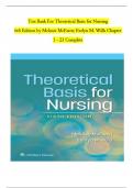 Test Bank For Theoretical Basis for Nursing 6th Edition by Melanie McEwen&semi; Evelyn M&period; Wills Chapter 1 - 23 &vert; Passing Score Guaranteed 100&percnt;