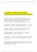 AD Banker Property & Casualty Practice Test questions and answers 