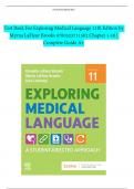 Test Bank For Exploring Medical Language 11th Edition by Myrna LaFleur Brooks 9780323711562 Chapter 1-16 &vert; Complete Guide A&plus;