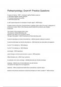 Pathophysiology&lowbar; Exam -1 Practice  TEST QUESTIONS WITH 100&percnt; VERIFIED CORRECT ANSWERS &vert; Latest Updates 2024&sol;2025