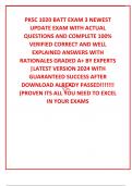 PKSC 1020 BATT EXAM 3 NEWEST UPDATE EXAM WITH ACTUAL QUESTIONS AND COMPLETE 100&percnt; VERIFIED CORRECT AND WELL EXPLAINED ANSWERS WITH RATIONALES GRADED A&plus; BY EXPERTS &vert;LATEST VERSION 2024 WITH GUARANTEED SUCCESS AFTER DOWNLOAD ALREADY PASSED&excl;&excl;&excl;&excl;&excl;&excl;&excl; &lpar;PROVEN ITS