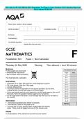 PACKAGE DEAL&colon;&colon;&colon; AQA GCSE MATHEMATICS Foundation Tier &vert; Question Papers and Mark Scheme MERGED