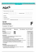 2024 AQA GCSE STATISTICS Foundation Tier Paper 2 JUNE Question Paper and Mark Scheme MERGED