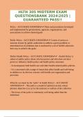 HLTH 305 MIDTERM EXAM QUESTIONSBANK 20242025 &vert;GUARANTEED PASS&excl;&excl;