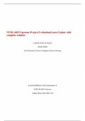 NURS 4685 Capstone Project Evaluation&vert;Latest Update with complete solution&semi;The University of Texas at Arlington School of Nursing