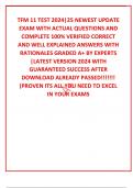 TFM 11 TEST 2024&vert;25 NEWEST UPDATE EXAM WITH ACTUAL QUESTIONS AND COMPLETE 100&percnt; VERIFIED CORRECT AND WELL EXPLAINED ANSWERS WITH RATIONALES GRADED A&plus; BY EXPERTS &vert;LATEST VERSION 2024 WITH GUARANTEED SUCCESS AFTER DOWNLOAD ALREADY PASSED&excl;&excl;&excl;&excl;&excl;&excl;&excl; &lpar;PROVEN ITS A