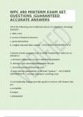 WPC 480 MIDTERM EXAM SET QUESTIONS &vert;GUARANTEED ACCURATE ANSWERS