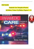 Paramedic Care&colon; Principles and Practice&comma; Volume 1 6th Edition by Bryan Bledsoe TEST BANK&vert; Passing Score Guaranteed 100&percnt;