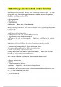 Fitz Cardiology - Questions With Verified Solutions