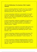 ATI&colon; Oral Medications Test Questions With Complete Solutions