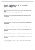 Psych 2800 Lesson 12-16 correctly answered passed