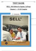 Test Bank for SELL&comma; 6th Edition by Ingram&comma; &lpar;Ch 1 to 10 Covered&rpar; > Download as a Pdf File <