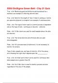SSGI SixSigma Green Belt - Chp 21 Quiz with Complete Solutions