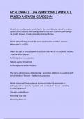 HCAL EXAM 1 &vert; 106 QUESTIONS &vert; WITH ALL PASSED ANSWERS GRADED A&plus;