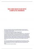 NSG 4800 MAIN EXAM WITH COMPLETE ANSWERS