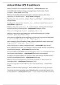 Actual ISSA CPT Final Exam 90 questions with 100&percnt; verified answers