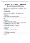 Real Estate test Arizona &num;5 Complete with  Questions and Correct Answers&period;
