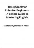 "Mastering the Basics of English Grammar&colon; A Comprehensive Guide for Beginners"