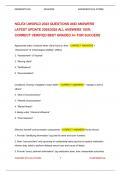 NCLEX UWORLD 2023 QUESTIONS ANDANSWERSLATEST UPDATE 2024&sol;2025 ALL ANSWERS100&percnt;CORRECT VERIFIED BEST GRADED A&plus; FORSUCCESS