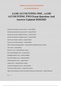AAMI ACCOUNTING ONE &comma; AAMI ACCOUNTING TWO Exam Questions And Answers Updated 2024&sol;2025
