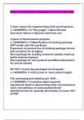 PKSC 1020 Batt Exam 3 Questions & Answers 2024&sol;2025 2 main reason for implementing food and drug laws - ANSWER>>"the jungle"- Upton Sinclair bad meat rations in Spani