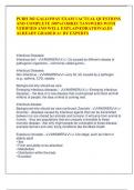 PUBH 302 GALLOWAY EXAM 3 ACTUAL QUESTIONS AND COMPLETE 100&percnt;CORRECTANSWERS WITH VERIFIED AND WELL EXPLAINEDRATIONALES ALREADY GRADED A&plus; BY EXPERTS Infectious Diseases&colon; Infectious def&colon; - ANSWER>>- Dz caused by different classes of pathogenic organisms