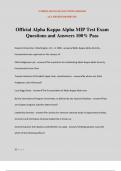 Official Alpha Kappa Alpha MIP Test Exam Questions and Answers 100&percnt; Pass