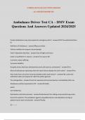 Ambulance Driver Test CA &ndash; DMV Exam Questions And Answers Updated 2024&sol;2025