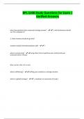 BPL 5100 Study Questions for Exam &vert; Verified Answers