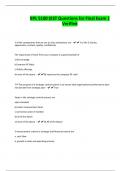 BPL 5100 tEST Questions for Final Exam &vert; Verified