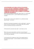ASA POWERPLANT ORALS FINAL EXAM 2024 ACTUAL EXAM 2 VERSIONS &lpar;VERSION A AND B&rpar; COMPLETE 500 QUESTIONS WITH DETAILED VERIFIED ANSWERS &lpar;100&percnt; CORRECT ANSWERS&rpar; &sol;ALREADY GRADED A&plus;