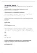 NURS 337 EXAM 2 QUESTIONS AND ANSWERS 