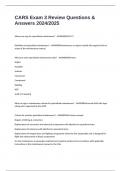 CARS Exam 3 Review Questions & Answers 2024&sol;2025