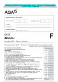 2024 AQA GCSE BENGALI Foundation Tier Paper 1 Listening JUNE Question Paper and Mark Scheme MERGED