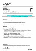 2024 AQA GCSE BENGALI Foundation Tier Paper 2 Speaking JUNE Question Paper and Mark Scheme MERGED